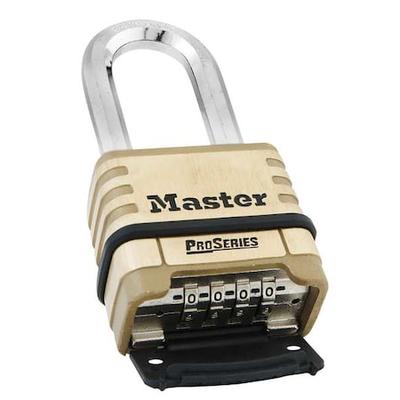 MASTER LOCK 1175D Combination Padlock, Bottom, Black/Silver