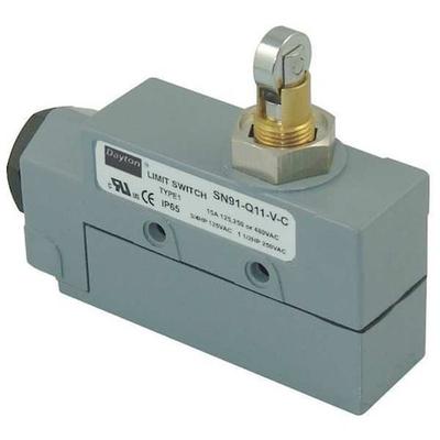 DAYTON 12T908 Limit Switch, Cross Roller, Plunger, SPDT, 15A at 480V AC,