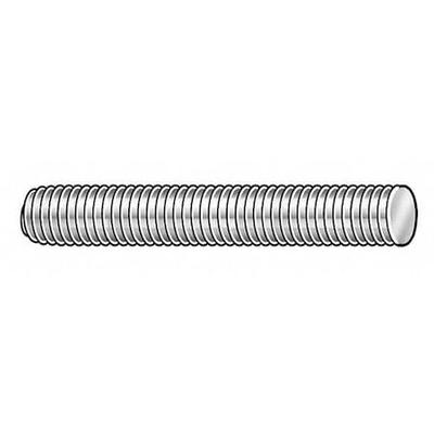 ZORO SELECT B7.01402006.BO.IAR Fully Threaded Rod, 1/4"-20, 6 ft, Steel, Grade