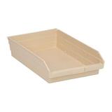 QUANTUM STORAGE SYSTEMS QSB110IV Shelf Storage Bin, Ivory, Polypropylene, 17