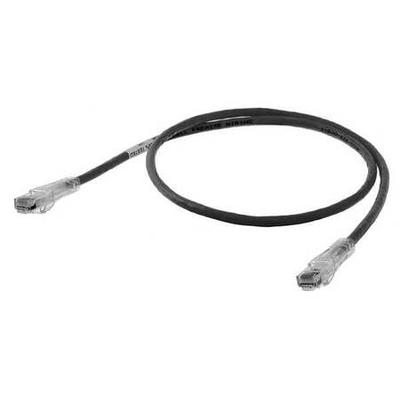 HUBBELL PREMISE WIRING HC6BK07 Ethernet Cable,Cat 6,Black,7 ft.
