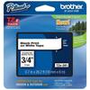 BROTHER TZe241 Adhesive TZ Tape (R) Cartridge 0.70"x26-1/5ft., Black/White,