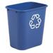 RUBBERMAID COMMERCIAL FG295573BLUE Recycling Wastebasket, Blue, 3 1/4 gal