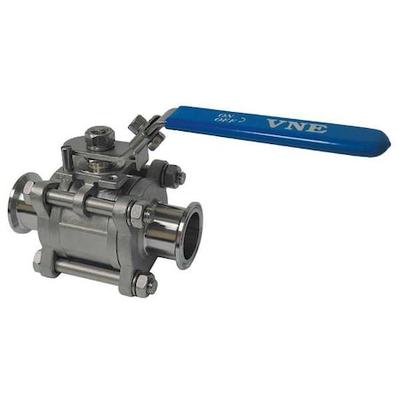 VNE EG90CC-6.75 3/4" Clamp Stainless Steel Sanitary Ball Valve 2-Way
