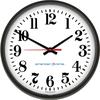 AMERICAN TIME E56BASD305G 13-1/8" Times Face Style Wall Clock, Black