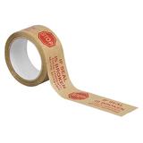 TAPECASE 15C750 Carton Sealing Tape,Tan/Red,2In x 55Yd