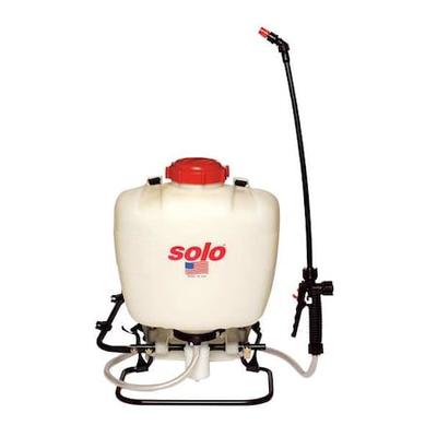 SOLO 425 4 gal Backpack Sprayer, Poly, 48 in L Hose, 90 PSI, Cone/ Fan/ Jet