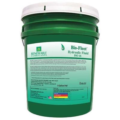 RENEWABLE LUBRICANTS 80834 5 gal Pail, Hydraulic Oil, 46 ISO Viscosity, Not