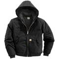 CARHARTT J140-BLK 3XL TLL Men's Black Cotton Hooded Duck Jacket size 3XLT