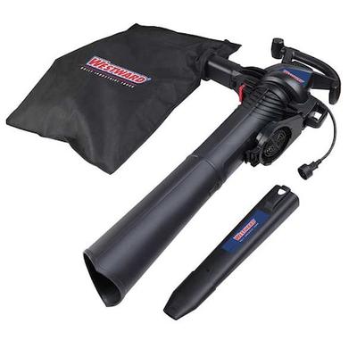 WESTWARD 20X615 Corded Corded Handheld Leaf Blower/Vacuum, 370 cfm, 210 mph, 90