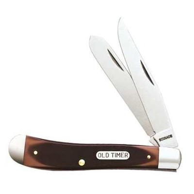 SCHRADE 94OTCP Folding Knife,2 Blades,3 In,Brown