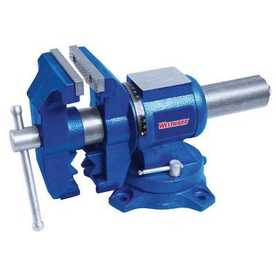 WESTWARD 10D729 5" Standard Duty Rotating Vise with Swivel Base