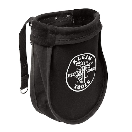 KLEIN TOOLS 51A Tool Pouch, Tool Pouch, Black, Canvas, 1 Pockets