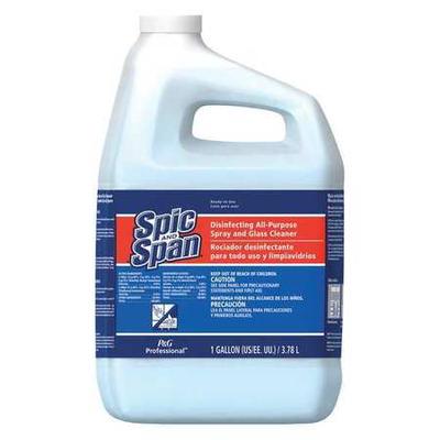 SPIC AND SPAN 58773 Liquid Glass Cleaner, 1 gal., Clear, Blue, Unscented, Jug,