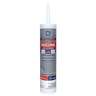 GE 2749485 Silicone Sealant, 10 oz, Cartridge, Clear, Silicone Base, Tub & Tile