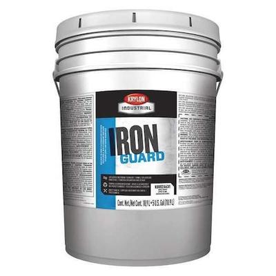 KRYLON K11001135 Interior/Exterior Paint, Flat, Water Base, Black, 5 gal
