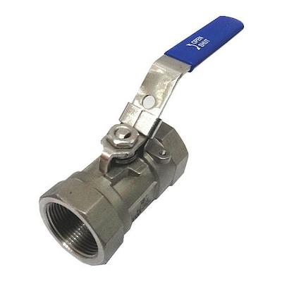 ZORO SELECT 06Q011N06112FSR 1-1/2" FNPT Stainless Steel Fire Safe Ball Valve