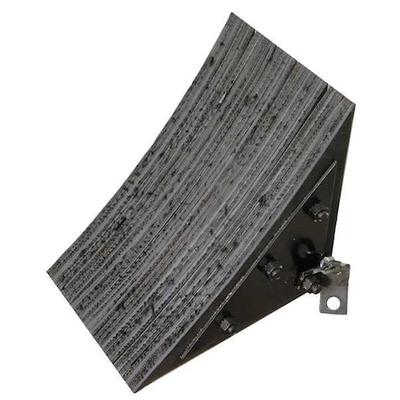 ZORO SELECT 19P550 Wheel Chock,Rubber,W 11-1/8 In,H 13-3/4