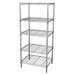 ZORO SELECT 32V422 Wire Shelving Unit, 18"D x 60"W x 74"H, 5 Shelves, Chrome