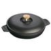 Staub Ceramics Cast Iron 7.9-inch Round Covered Baking Dish Non Stick/Enameled Cast Iron/Cast Iron in Black | 3.39 H x 8.03 W in | Wayfair 1332025