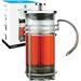 Grosche 3-Cup Madrid French Press Coffee Maker Glass/Plastic/Metal in Black/Gray | 7 H x 3.5 W x 5 D in | Wayfair GR 189
