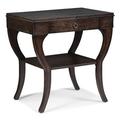 Fairfield Chair Revelation End Table w/ Storage Wood in White/Black | 28 H x 28 W x 19 D in | Wayfair 8160-95