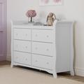 Storkcraft Avalon 6 Drawer Double Dresser Wood in White/Brown | 40.12 H x 50.89 W x 17.52 D in | Wayfair 03556-201