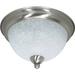 Nuvo Lighting 60131 - 3 Light 15" Round Brushed Nickel Water Spot Glass Shade Ceiling Light Fixture (60-131)