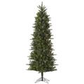 Vickerman 32827 - 5.5' x 30" Artificial Carolina Pencil Spruce 250 Multi-Color Italian LED Lights Christmas Tree (A145957LED)