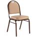 NATIONAL PUBLIC SEATING 9201-M Stacking Chair, 9200 Series, Vinyl Beige