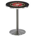 Holland Bar Stool Military 36" Pub Table Wood in Gray | 36 H x 30 W x 30 D in | Wayfair L214S3628Marine