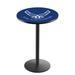 Holland Bar Stool Military Bar Height 30" H Pedestal Dining Table Wood/Metal in Blue/Black | 42 H x 30 W x 30 D in | Wayfair L214B4228AirFor