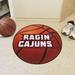 FANMATS NCAA Louisiana-Lafayette Basketball 27 in. x 27 in. Non-Slip Indoor Only Mat Synthetics in Brown/Red | 27 W x 27 D in | Wayfair 3075