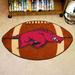 FANMATS NCAA University of Arkansas Football 32.5 in. x 20.5 in. Non-Slip Indoor Only Door Mat Synthetics in Brown/Red | 20.5 W x 32.5 D in | Wayfair