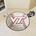 FANMATS Virginia Tech Baseball 27 in. x 27 in. Non-Slip Indoor Only Mat Synthetics in Brown/Red | 27 W x 27 D in | Wayfair 4584