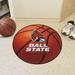 FANMATS NCAA Ball State University Basketball 27" x 27" Non-Slip Indoor Mat Synthetics in Brown/Orange/Red | 27 W x 27 D in | Wayfair 4287