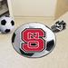 FANMATS NCAA North Carolina State University Soccer Ball 27 in. x 27 in. Non-Slip Outdoor Door Mat Synthetics | Wayfair 3372