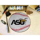 FANMATS NCAA Alabama State University Baseball 0.25 in. x 27 in. Non-Slip Indoor Only Mat Synthetics in Black/Gray/Red | 27 W x 27 D in | Wayfair