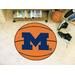 FANMATS NCAA University of Michigan Basketball 27 in. x 27 in. Non-Slip Indoor Only Mat Synthetics in Brown/Orange/Red | 27 W x 27 D in | Wayfair