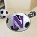 FANMATS NCAA Northwestern University Soccer 27 in. x 27 in. Non-Slip Indoor Only Mat Synthetics in Brown/Indigo | 27 W x 27 D in | Wayfair 837