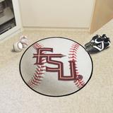 FANMATS Florida State University Baseball 27 in. x 27 in. Non-Slip Indoor Only Mat Synthetics in Brown/Red | 27 W x 27 D in | Wayfair 4926
