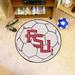 FANMATS NCAA Florida State University Soccer 27 in. x 27 in. Non-Slip Indoor Only Mat Synthetics in Black/Brown/Gray | 27 W x 27 D in | Wayfair