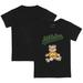 Infant Tiny Turnip Black Oakland Athletics Girl Teddy T-Shirt