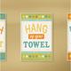 Stupell Industries Hang Up Your Towel Rainbow Typography Bathroom Wall Plaque Wood in Brown/Green/Yellow | 15 H x 10 W x 0.5 D in | Wayfair