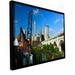 ArtWall 'Cleveland 11' by Cody York Framed Photographic Print on Wrapped Canvas in Blue/Green/Yellow | 16 H x 48 W x 2 D in | Wayfair 0yor024a1648f