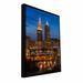 ArtWall 'Cleveland 14' by Cody York Framed Photographic Print on Wrapped Canvas in Black/Blue/Orange | 18 H x 12 W x 2 D in | Wayfair 0yor027a1218f
