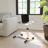 Flash Furniture Macon Adjustable Height Steel Mobile Computer Desk Metal in White | 36.5 H x 22.5 W x 17.5 D in | Wayfair NAN-JG-06B-WH-GG