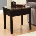 Woodhaven Hill Orton End Table Wood/Marble Look in Black/Brown | 23 H x 22 W x 22 D in | Wayfair 4558-15