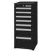 WESTWARD 32H865 WESTWARD Side Cabinet, 7-Drawers, Powder Coated Black, 15.5" W