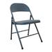 ZORO SELECT 13V424 Folding Chair,Steel,Blue,300 lb.